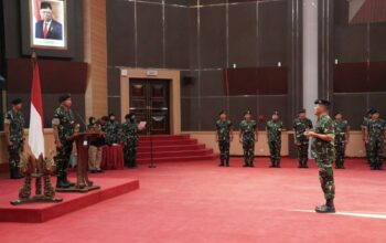 Panglima TNI Pimpin Upacara Laporan Naik Pangkat 17 PATI