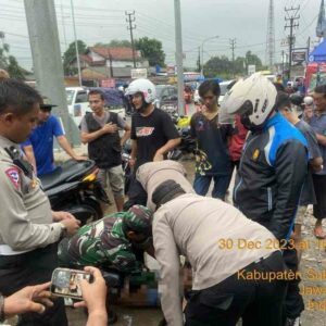 Petugas Pos Pam Terpadu di Sukabumi, Amankan Terduga Pelaku Curanmor