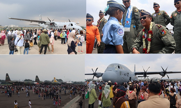 Open Base Lanud Husein, Warga Antusias Kunjungi Alutsista TNI