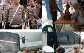 Antisipasi Laka, Kaur Lantas Polres Lebak Sidak Kelayakan Bus di Terminal Mandala