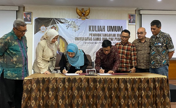 Ciptakan SDM Unggul, PWI Pusat dan Universitas Sahid Jakarta Jalin Kerja Sama