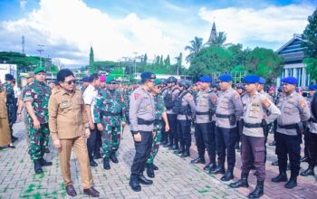 Danrem 151Binaiya Hadiri Apel Gelar Pasukan PAM VVIP Kunker Wapres RI ke Wilayah Maluku