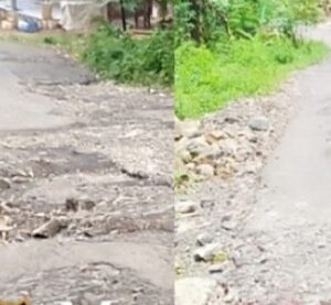 Terkesan dibiarkan, Kondisi Jalan Raya Cirinten Bojong Manik makin parah