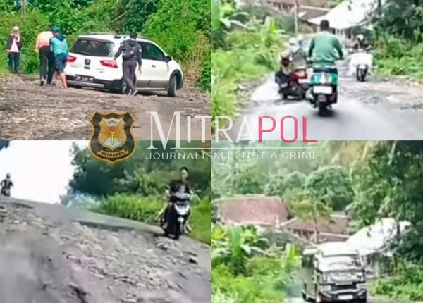 Pemkab Lebak Buta dan Tuli, Warga Kesal Jalan Raya Cirinten Bojongmanik Rusak Parah