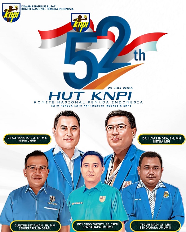 HUT ke 52 KNPI: Reaktualisasi Pemuda Dukung Asta Cita Presiden Prabowo