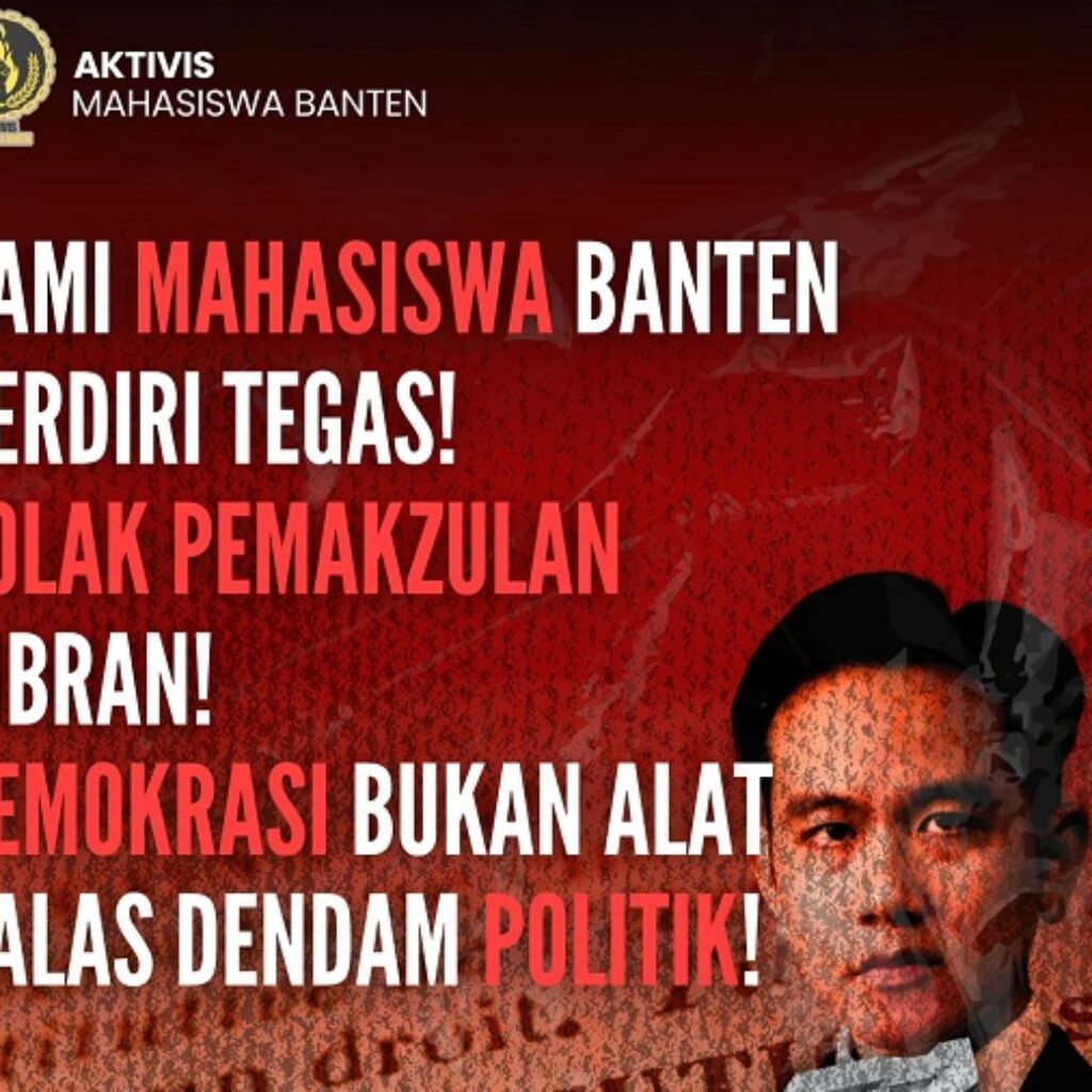 Bertebaran Pamplet Penolakan Isu Pemakzulan Wapres RI Gibran Rakabuming Raka di Kota Serang
