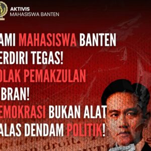 Bertebaran Pamplet Penolakan Isu Pemakzulan Wapres RI Gibran Rakabuming Raka di Kota Serang