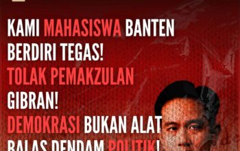Bertebaran Pamplet Penolakan Isu Pemakzulan Wapres RI Gibran Rakabuming Raka di Kota Serang