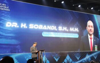Ketua Mahkamah Agung (MA) Prof. Sunarto dalam pembukaan Munas Peradi SAI 2025 di Bali.