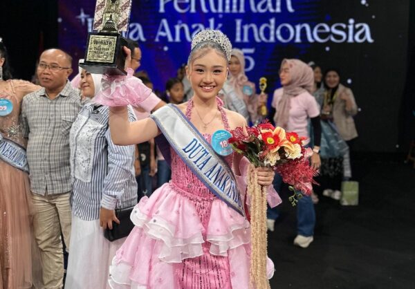 Vania Elizabeth Filberta saat dinobatkan sebagai Duta Anak Indonesia 2025