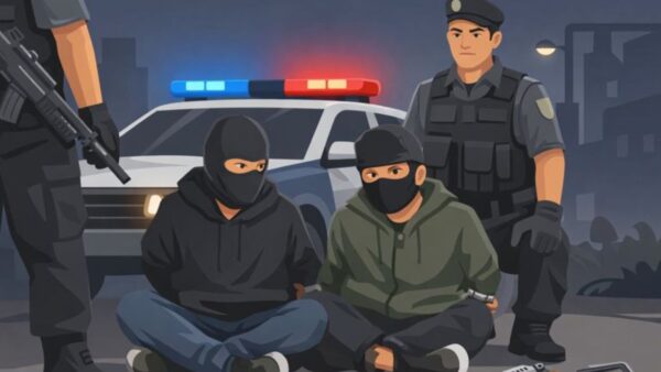 Polisi mengamankan dua begal Kedoya bersenjata api rakitan