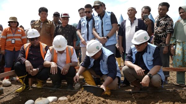 Groundbreaking huntap korban banjir Batang Toru di Desa Hapesong Baru