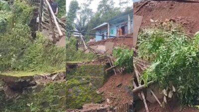 Video detik-detik longsor Lebak di Kampung Cibenyer Tengah Bojongmanik