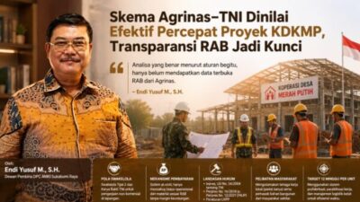 Ilustrasi pembangunan Koperasi Desa Merah Putih melalui kerja sama Agrinas dan TNI