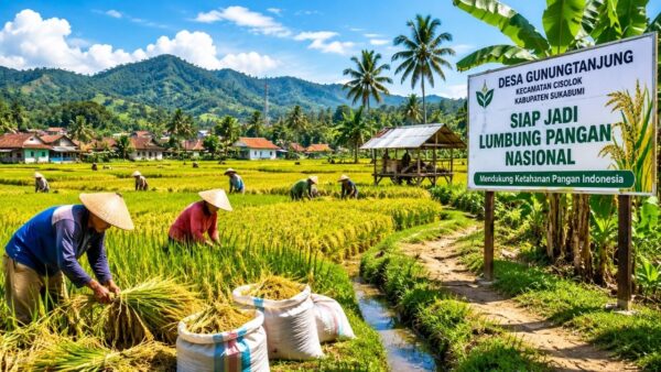 Potensi lahan pertanian Desa Gunungtanjung Sukabumi untuk mendukung lumbung pangan nasional.